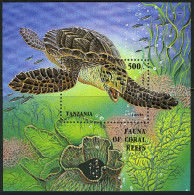Tanzania 1411,MNH.Michel 2040 Bl.280. Fauna Of Coral Reefs 1995:Turtle. - Tanzanie (1964-...)