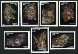 Tanzania 1396-1402,1403,MNH.Michel 2086-2093 Bl.286. Bats 1995. - Tansania (1964-...)