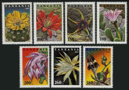 Tanzania 1388-1394,1395,MNH.Michel 2160-2166,Bl.297. Cactus Flowers 1995. - Tanzanie (1964-...)