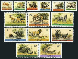 Tanzania 161-174,MNH Damaged Gum As Hinged.Mi 161-174. Animals 1980. Spring Hare - Tanzania (1964-...)