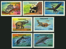Tanzania 1287-1293,1294,MNH.Michel 1775-1781,Bl.251. Endangered Species 1994. - Tansania (1964-...)
