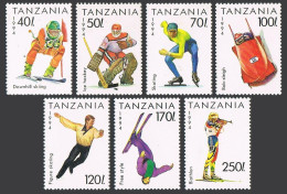 Tanzania 1201-1207,1208,MNH.Michel 1705-1711,Bl.239. Olympics Lillehammer-1994. - Tanzania (1964-...)