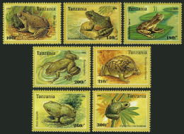 Tanzania 1453-1459,1460,MNH. Frogs 1996.Rana Goliath. - Tanzania (1964-...)