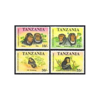 Tanzania 872-875,876,877,MNH.Michel 1229-1241,Bl.177. Chimpanzees Of Gombe,1992. - Tansania (1964-...)