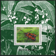 Tanzania 1452,MNH.Michel 2263 Bl.311. Butterfly Zygaena Laeta,1996. - Tansania (1964-...)