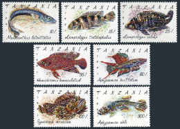 Tanzania 816-822,823,MNH.Michel 1040-1046,Bl.168. Fish 1992. - Tansania (1964-...)