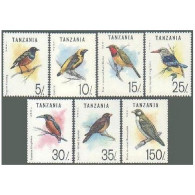 Tanzania 978-985,MNH.Mi 1315-1321,Bl.190. Birds: Starling, Canary, Bush, Cockoo, - Tansania (1964-...)