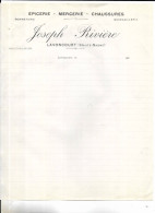 70 - Document Commercial à En-tête Joseph RIVIERE à LAVONCOURT ( Hte-Saône ) - Epicerie, Mercerie, Chaussures - Autres & Non Classés
