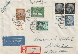 Allemagne Lettre Recommandée Peine Pour L'Alsace 1939 - Cartas & Documentos