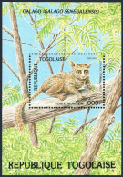 Togo 1246 Sheet, MNH. Michel . Endangered Mammals 1984. Galago Bush-baby. - Togo (1960-...)