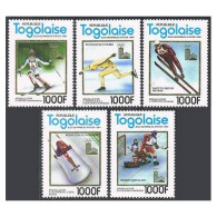 Togo 1049A-1049E, MNH. Olympics Lake Placid-1980. Gold Medalists. Hockey. - Togo (1960-...)