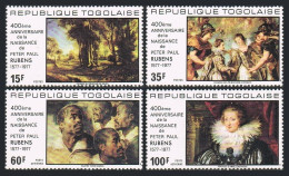 Togo 963-964, C324-C325, MNH. Mi 1245-1248. Peter Paul Rubens, 1977. Painting. - Togo (1960-...)