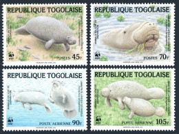 Togo 1241-1244, Hinged. Michel 1763-1766. WWF 1984. Manatee. - Togo (1960-...)