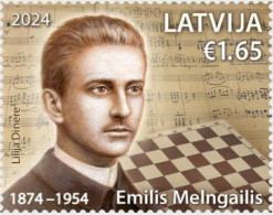 Latvia - 2024 - Emilis Melngails, Latvian Composer And Chess Player - 150th Birth Anniversary - Mint Stamp - Latvia