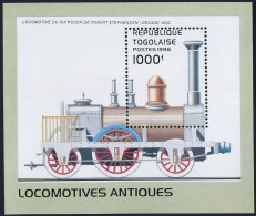 Togo 1783A,MNH.Michel Bl.402. Six-wheeled Locomotive,Robert Stephenson,1830. - Togo (1960-...)