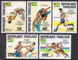 Togo C488-C492, MNH. Mi 1746-1750. Olympics Los Angeles-1984. Pole Vault, Soccer - Togo (1960-...)