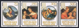 Togo 1259-1262,1263,MNH.Michel 1802-1805,Bl.255. Christmas 1984.Raphael. - Togo (1960-...)