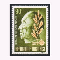 Togo 645, MNH. Michel 654. Konrad Adenauer, Chancellor Of West Germany. 1968. - Togo (1960-...)
