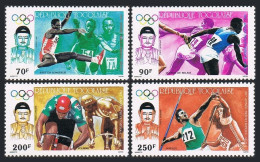 Togo 1439-1442, 1443, MNH. Mi 2032-2035, Bl.298. Olympics Seoul-1988. Long Jump, - Togo (1960-...)