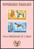 Togo C64a Sheet, MNH. Michel Bl.26. UNICEF, 1967. Dogs & Children. - Togo (1960-...)
