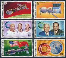 Togo 913,C254-C258, MNH. Michel 1110-1115. Apollo Soyuz Space Test Project,1975. - Togo (1960-...)