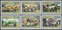 Togo 1628-1633,MNH.Michel 2206-2211. Dinosaurs 1994. - Togo (1960-...)