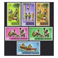 Togo 838-841, C198-C199, MNH. Mi 976-981. Scout World Conference,1973. Pitching, - Togo (1960-...)