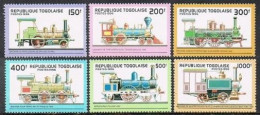 Togo 1778-1783,MNH.Michel 2487-2492. Locomotives 1997. - Togo (1960-...)