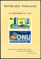 Togo C48a Sheet, MNH. Mi Bl.22. UN-20,1965. Adlai E.Stevenson, UN Headquarters. - Togo (1960-...)