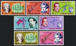 Togo 599-603,C67-C68,C68a, MNH. Mi 569-575,Bl.28. Musicians,1967. Bach,Beethoven - Togo (1960-...)
