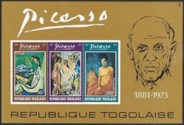 Togo C219a Sheet, MNH. Michel Bl.82. Picasso Paintings 1974. - Togo (1960-...)