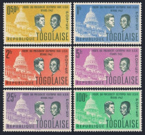 Togo 432-437,437a, MNH. Michel 350-355, Bl.9. John Kennedy, Capitol,Flags.1962. - Togo (1960-...)