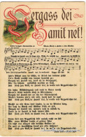  Liedkarte - Vergass Dei Hamit Net! 1906 Erzgebirge, Anton Günther Gottesgab:47  - Musique