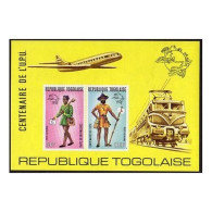Togo C223a Imperf,MNH.Michel Bl.84B. UPU-100,1974.Mailman,uniforms. - Togo (1960-...)