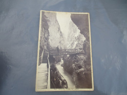 PHOTO SUR CARTON VERNAVAZ GORGES TRIENT - Alte (vor 1900)