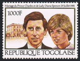 Togo 1105,1106 Sheet,MNH. Prince Charles,Lady Diana Spencer-wedding,1981. - Togo (1960-...)