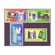 Togo 726-728, C128, MNH. Michel 786-789. Independence, 10th Ann. 1970. Map,Bird. - Togo (1960-...)