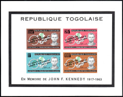Togo C41a,C41a Var,MNH.Michel Bl.12,415-418 Bl.13.Memory Of John F.Kennedy,1964. - Togo (1960-...)