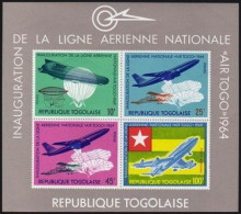 Togo 499a,MNH.Michel Bl.16. National Airlines,1964. - Togo (1960-...)