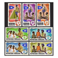 Togo 656-660,C97-C98, C98a, MNH. Mi 672-678, Bl.36. Boy Scouts, 1968. Flag/Bird. - Togo (1960-...)