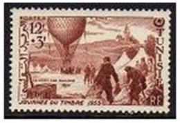 Tunisia B123, Hinged. Michel 429. Stamp Day 1955. Balloon Post, 1870. - Tunisie (1956-...)