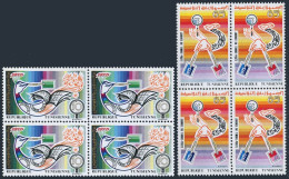 Tunisia 614-615 Blocks/4,MNH.Michel 818-819. Stamp Day 1973.Stylized Camel,bird. - Tunisia