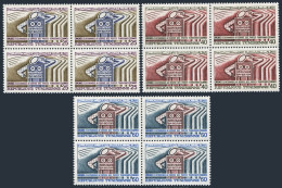 Tunisia 494-496 Blocks/4, MNH. Electronic Equipment For Postal Service, 1968. - Tunesië (1956-...)