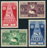 Tunisia 308-311, MNH. Mi 485-488. Federation Of Trade Unions, 1957. Dove, - Tunesien (1956-...)
