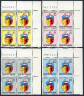 Tunisia 525-528 Blocks/4,MNH.Michel 725-728. Coat Of Arms 1969.Sailing Ship. - Tunesien (1956-...)