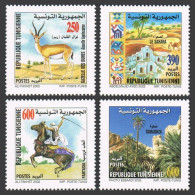 Tunisia 1285-1288,1289 Sheet,MNH. Sahara Desert Tourism,2002.Gazella,Horseman, - Tunisia (1956-...)