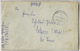 Germany 1941 Feldpost Cover Numbered Address 09673B 1st Battalion With 1st-4th Companies Of Infantry Regiment 169 - Feldpost 2e Guerre Mondiale