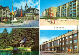 Meerane Ernst-Thälmann-Platz, Neubaugebiet, Stadtpark, Karl-Liebknecht-Haus 1981 - Meerane