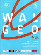 2023 RUGBY WORLD CUP FRANCE / NANTES / WALES V GEORGIA. OFFICIAL LUXUOUS COLOUR BOOK. 100 PAGES - Rugby
