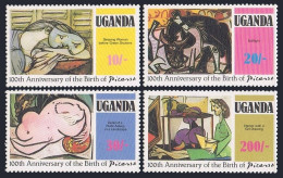 Uganda 318-321, MNH. Michel 306-309. Pablo Picasso 100 Birth Ann. 1981. - Uganda (1962-...)